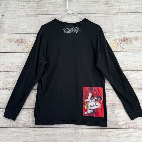 Adidas x Common Memory Long Sleeve T-Shirt Adult‎ Size Medium Black - Picture 2 of 11
